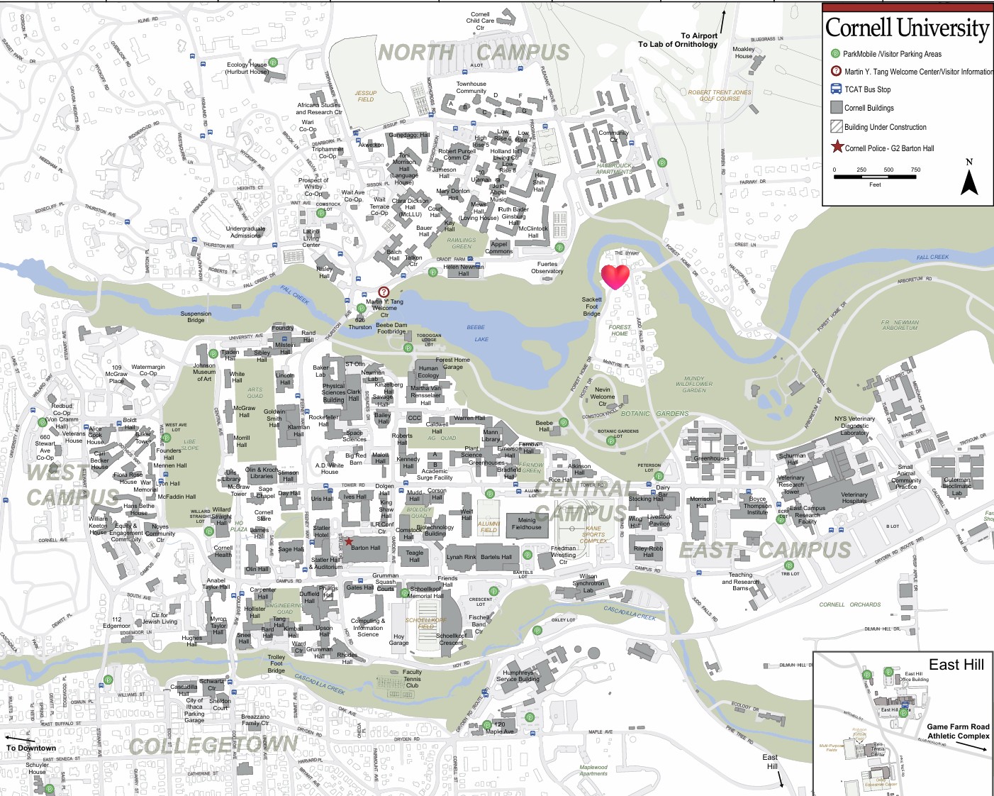 Cornell Campus Map - 2 The Byway Location